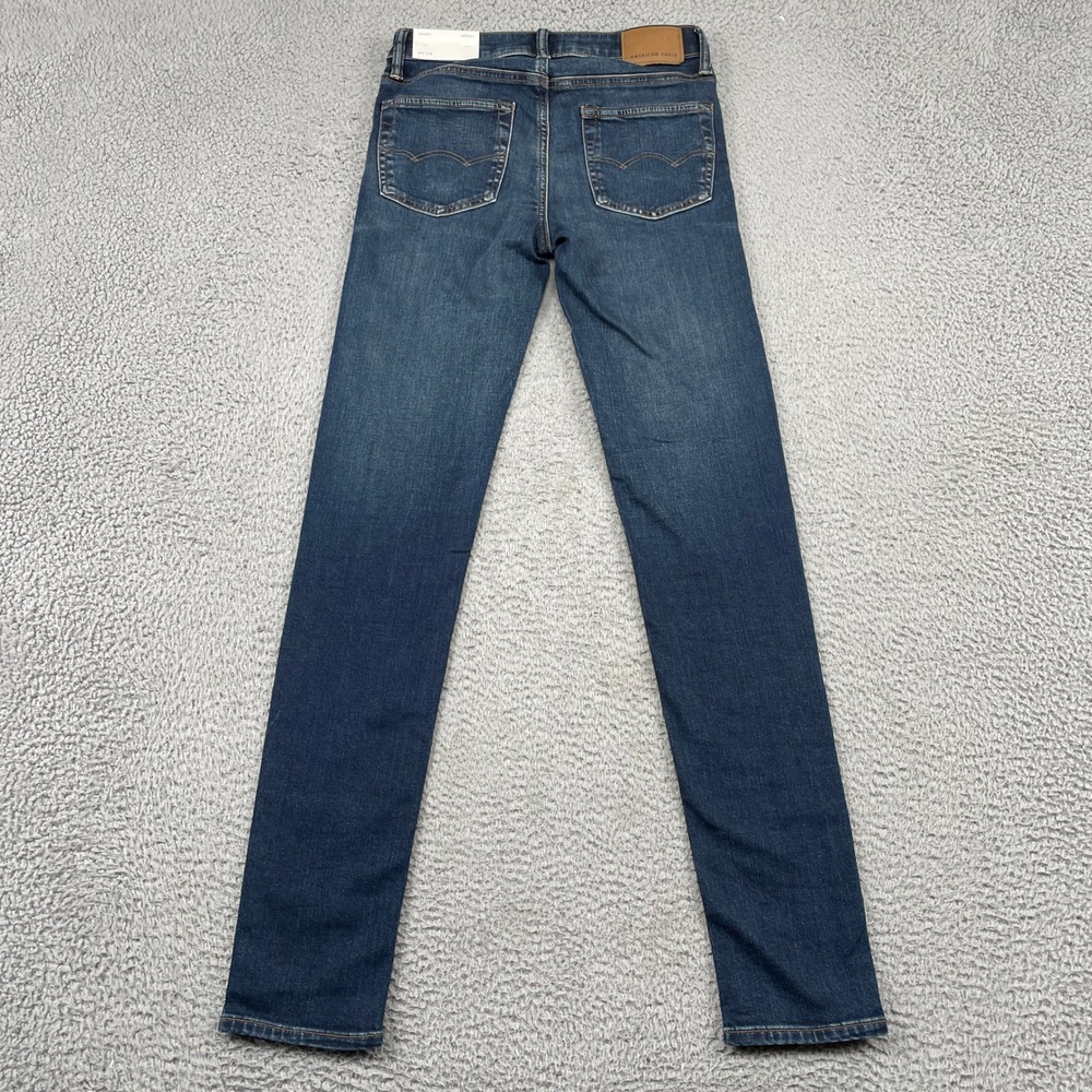 American Eagle Jeans Mens 29x34 Blue Airflex+ Skinny After Midnight Stretch - Picture 2 of 11